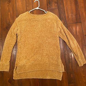 Jones New York Chenille Mustard Yellow Sweater